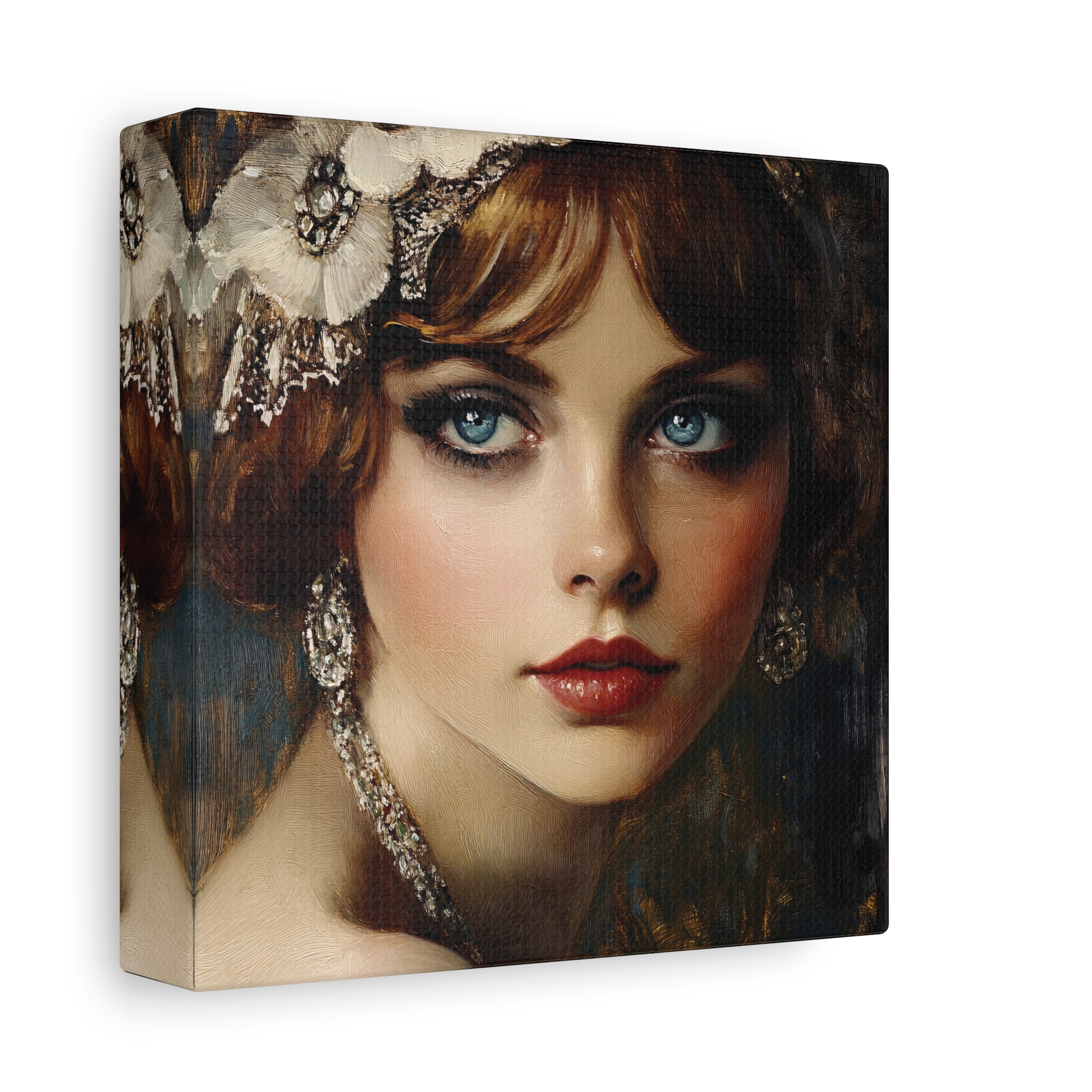 Art Déco Flapper Girl Wall Art • Portrait Artwork • Modern Vintage Canvas Print - Image 2