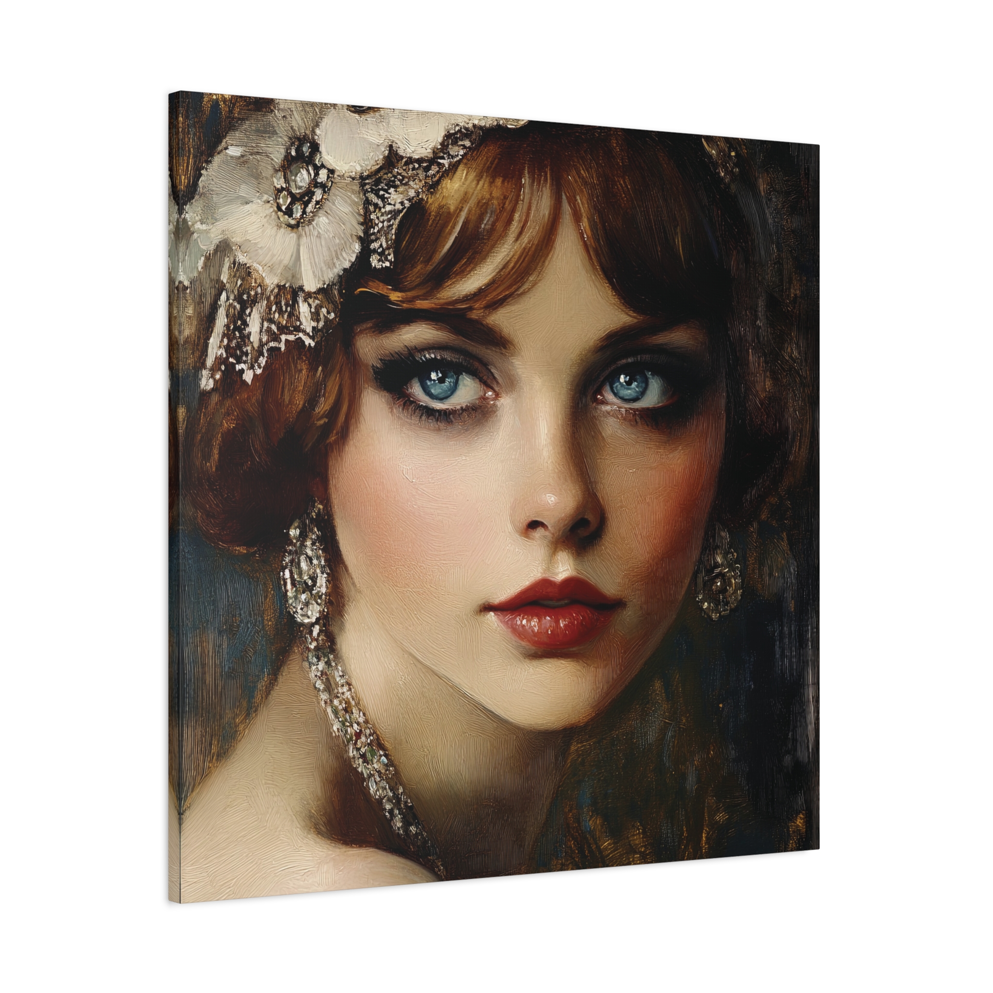 Art Déco Flapper Girl Wall Art • Portrait Artwork • Modern Vintage Canvas Print - Image 4